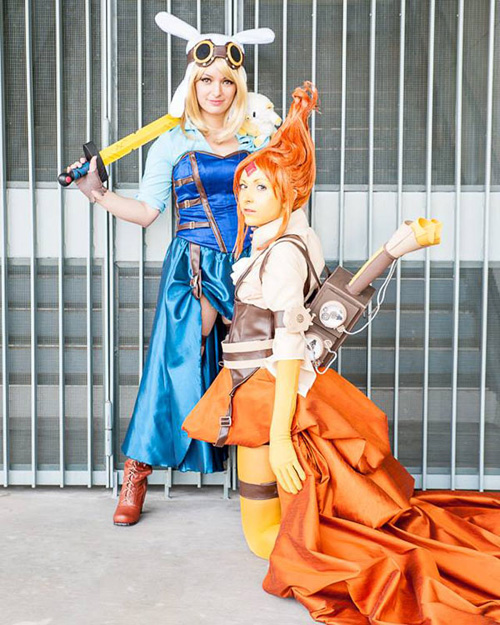 Steampunk Fionna & Flame Princess Adventure Time Cosplay