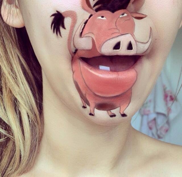 Animated Character Mouth Makeup Art