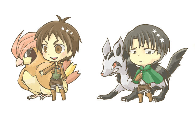 Attack on Titan Characters a Pokmon Trainers