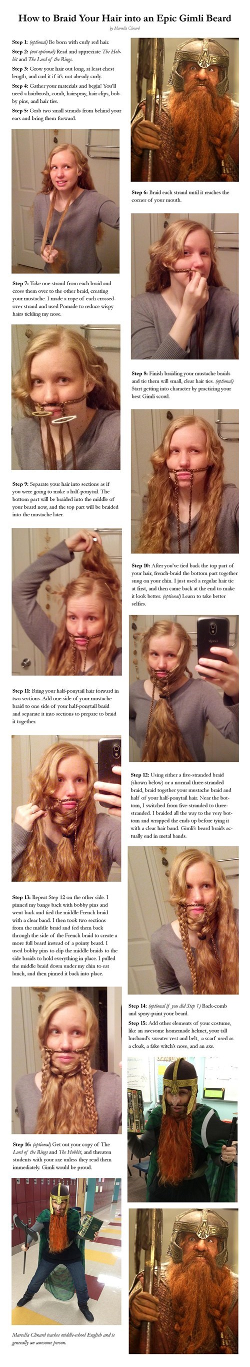 How to Braid Your Hair Into an Epic Gimli Beard 