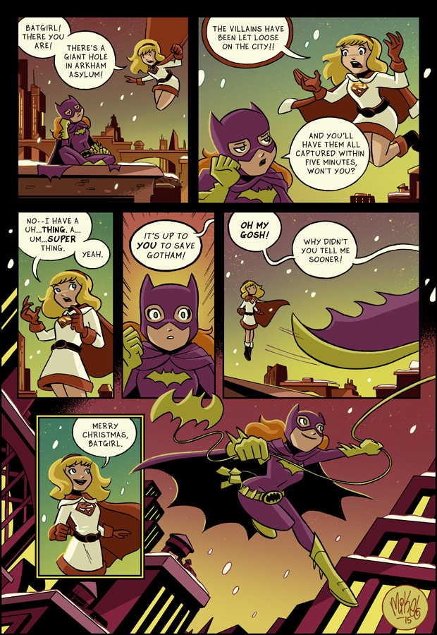 Batgirl & Supergirl Christmas Comics