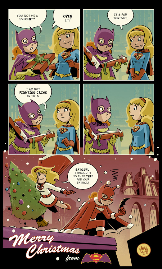 Batgirl & Supergirl Christmas Comics