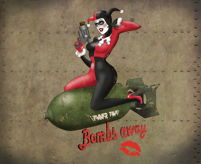 WW2 Pinup Bombshell Illustrations of Iconic Geek Characters