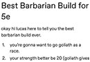 Best Barbarian Build for Dungeons & Dragons
