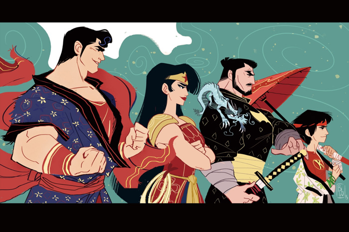 DC Superheroes as Samurai Warriors Fan Art