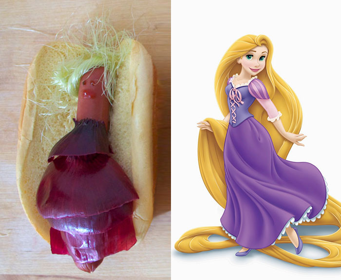 Disney Princesses as Hot Dogs