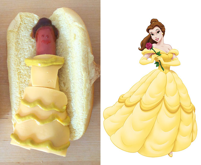 Disney Princesses as Hot Dogs