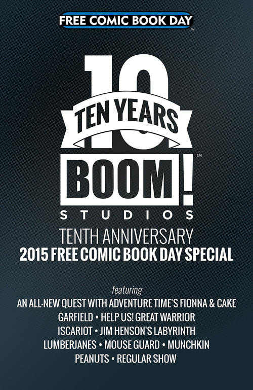 Free Comic Book Day 2015 Gold Sponsor Comic Books Announced