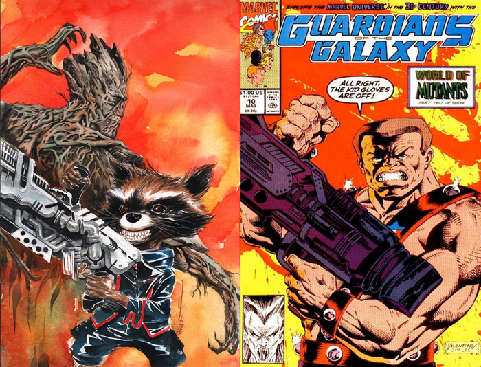 Groot & Rocket Homage Variant Comicbook Covers for November