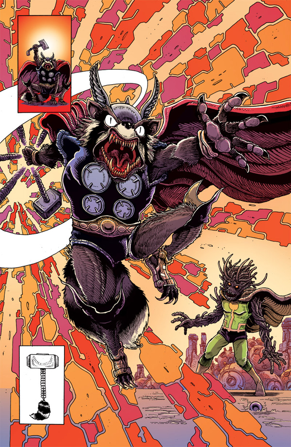 Groot & Rocket Homage Variant Comicbook Covers for November