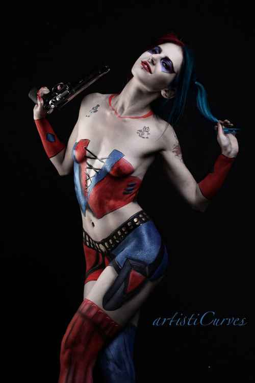 New 52 Suicide Squad Harley Quinn Body Paint