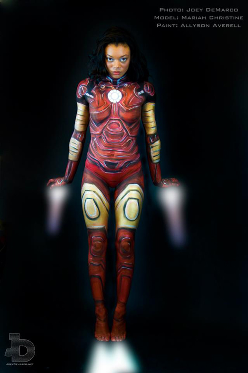Iron Man Body Paint