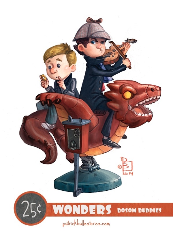 Geeky Characters as Kids on Kiddy Rides Fan Art