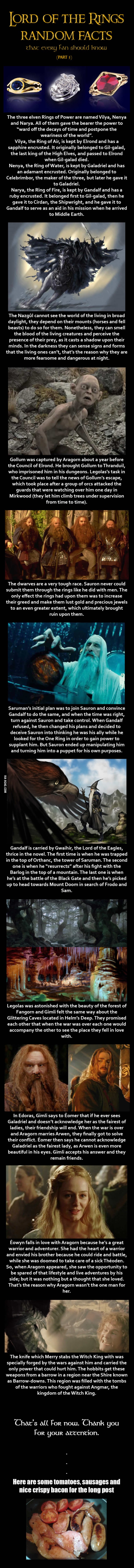 Lord of the Rings Random Facts Part 3