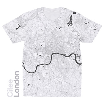 City Maps Printed on T-Shirts
