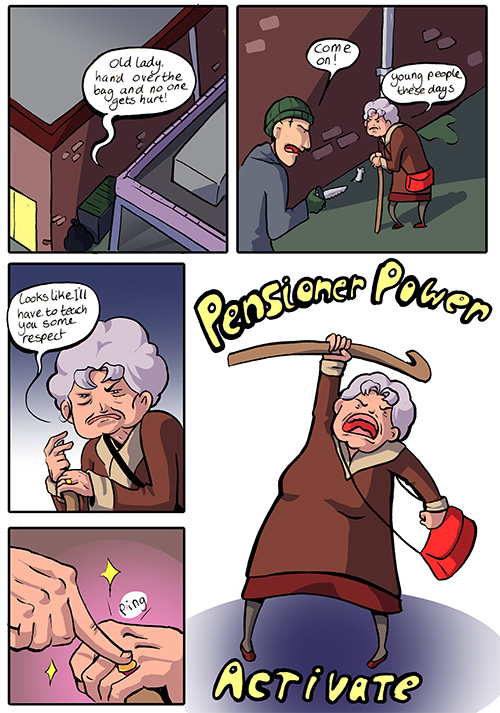 Magical Old Lady Comic