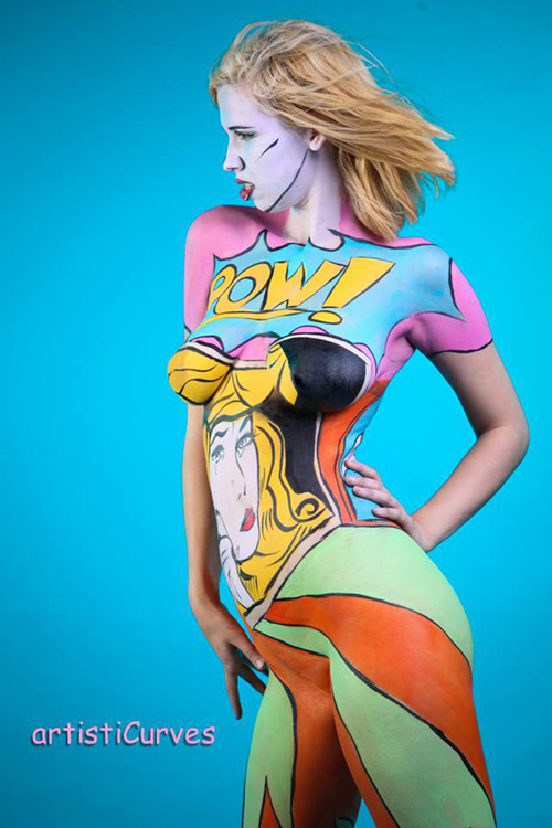 Pop Art Body Paint Photoshoot