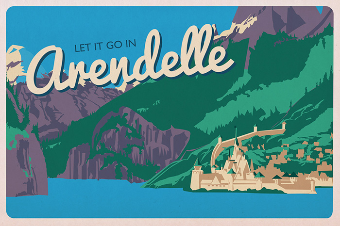 Geeky Postcards from Fictional Destinations