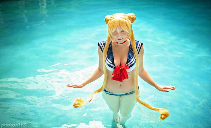Sailor Moon at the Swimming Pool