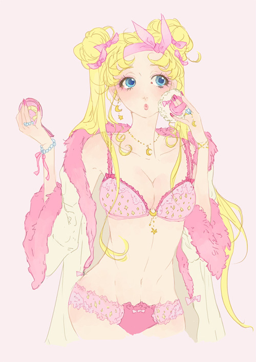 Sailor Moon Characters as Lingerie Models