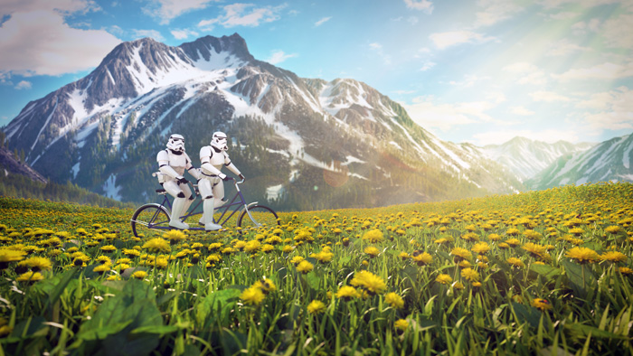 Whimsical Star Wars on Vacation Portraits