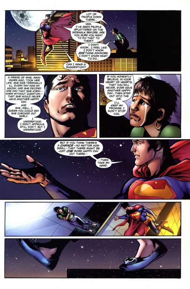 Superman Save a Suicidal Girl in Superman: Grounded