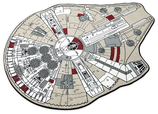 Star Wars Millennium Falcon Printed Rug