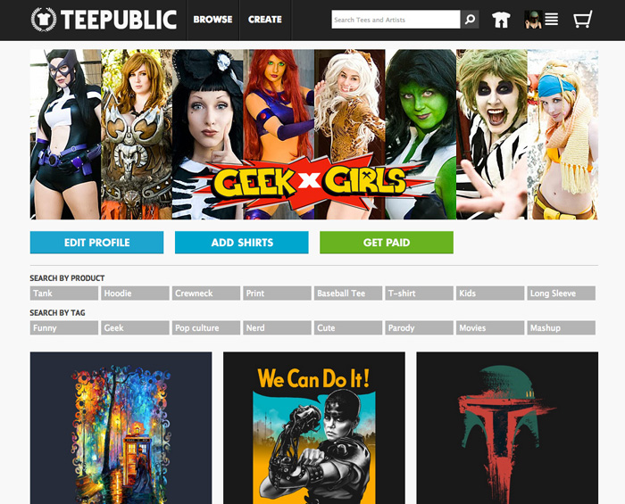 GeekxGirls TeePublic Store