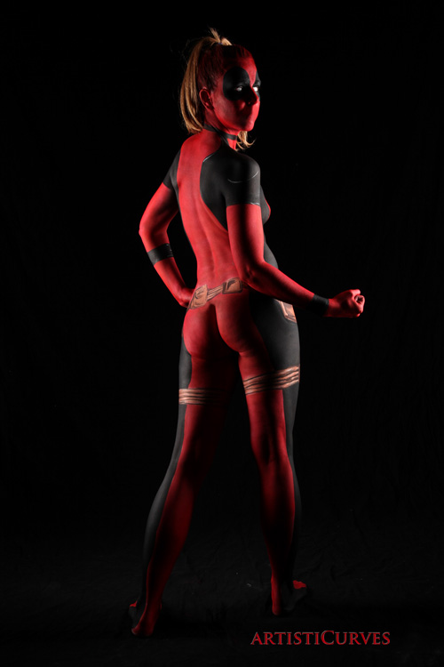 Lady Deadpool Body Paint