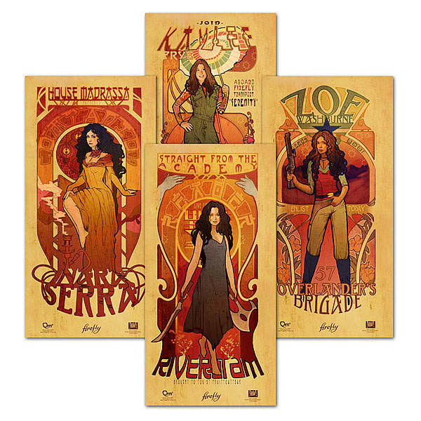 Art Nouveau Firefly Les Femmes Poster Set