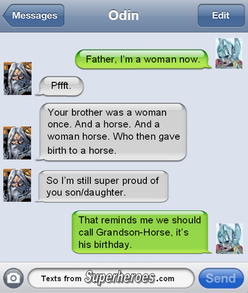 Text from Superheroes - Female Thor